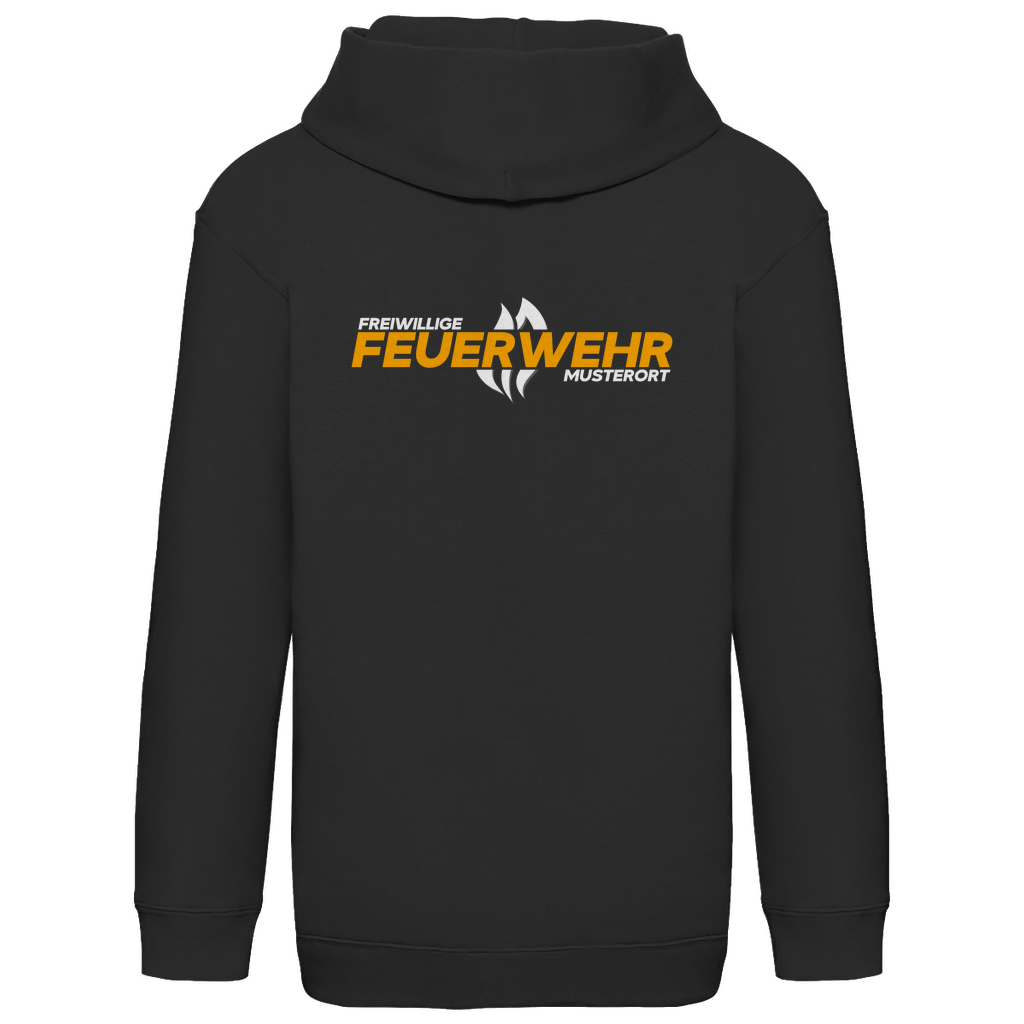 Kinder Hoodie - Flamme Freiwillige Feuerwehr Gelb [Personalisierbar]