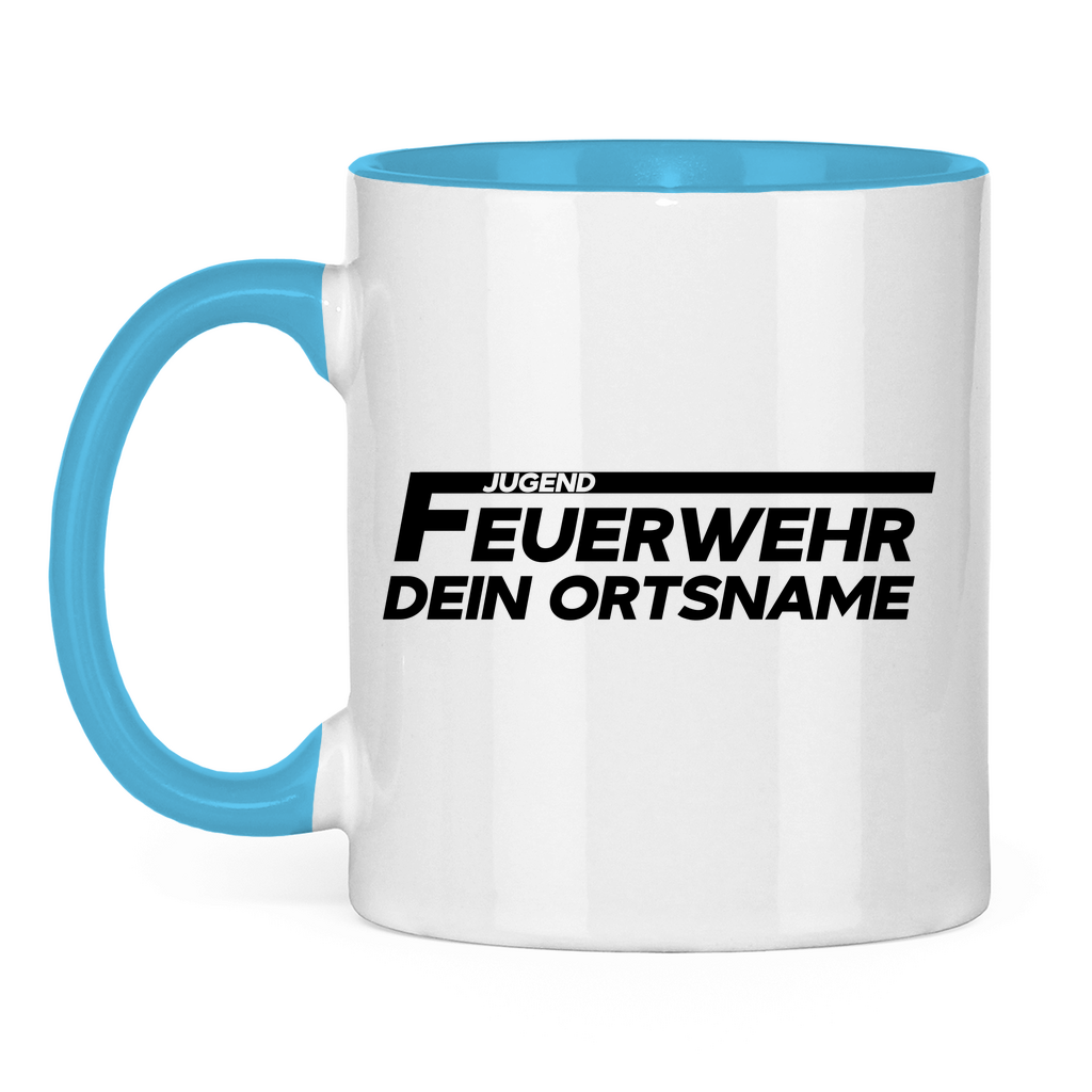 Tasse zweifarbig - Jugendfeuerwehr [Personalisierbar]