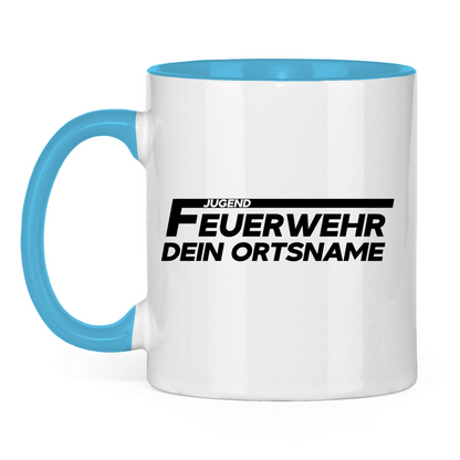 Tasse zweifarbig - Jugendfeuerwehr [Personalisierbar]