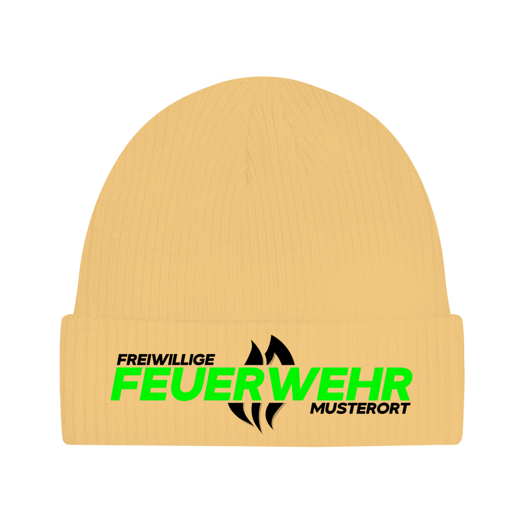 Beanie - Flamme Freiwillige Feuerwehr Grün [Personalisierbar]