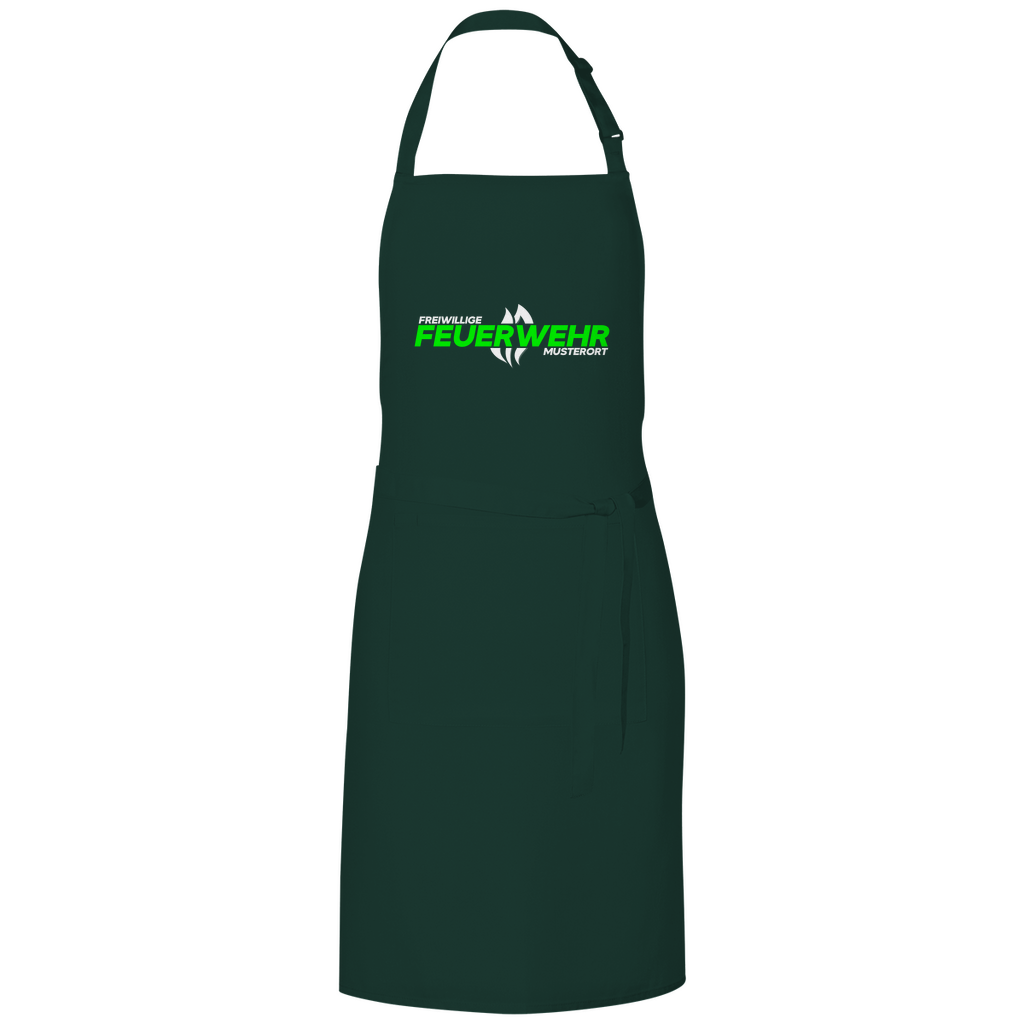 Grillschürze - Flamme Freiwillige Feuerwehr Grün [Personalisierbar]