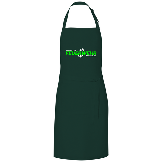 Grillschürze - Flamme Freiwillige Feuerwehr Grün [Personalisierbar]