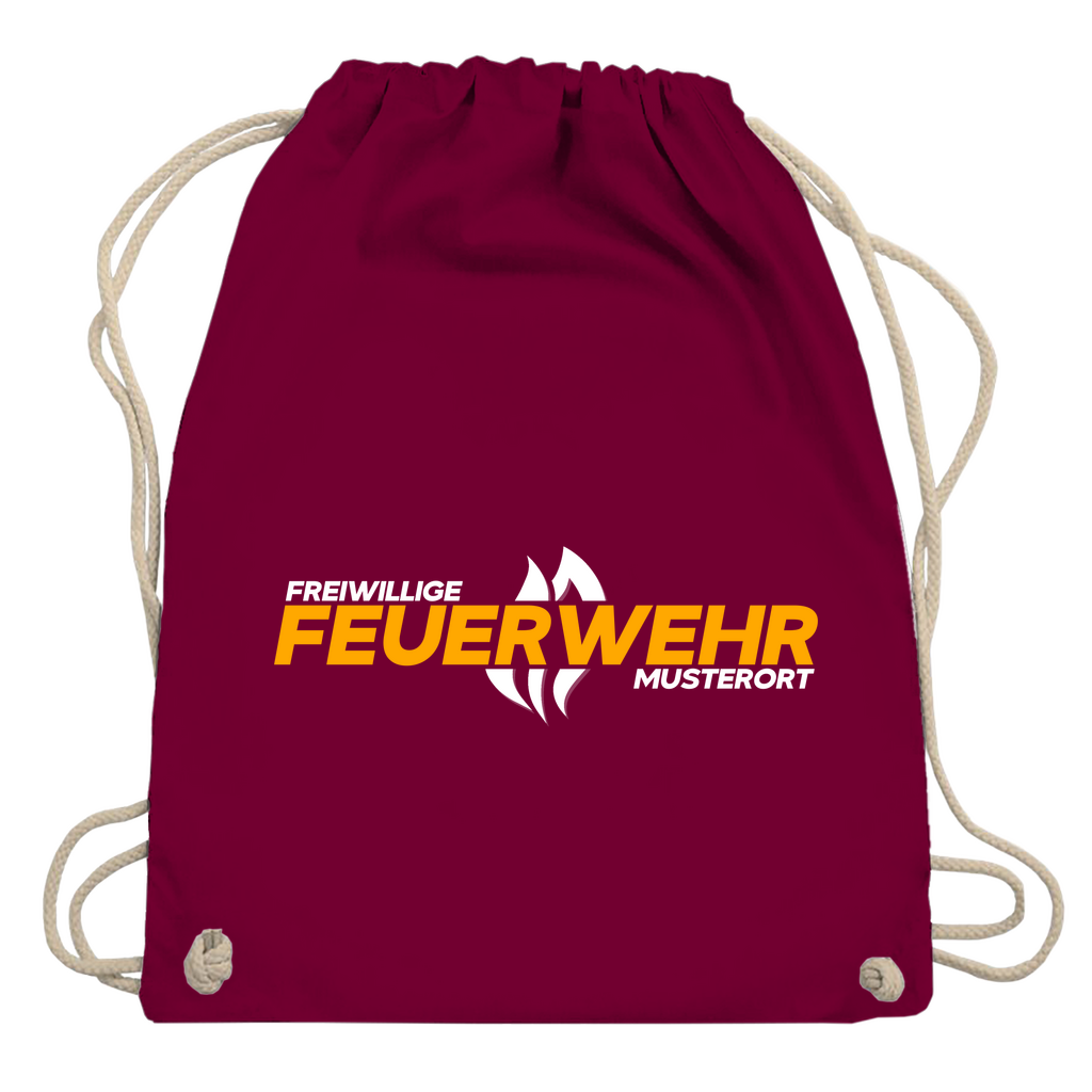 Turnbeutel - Flamme Freiwillige Feuerwehr Gelb [Personalisierbar]