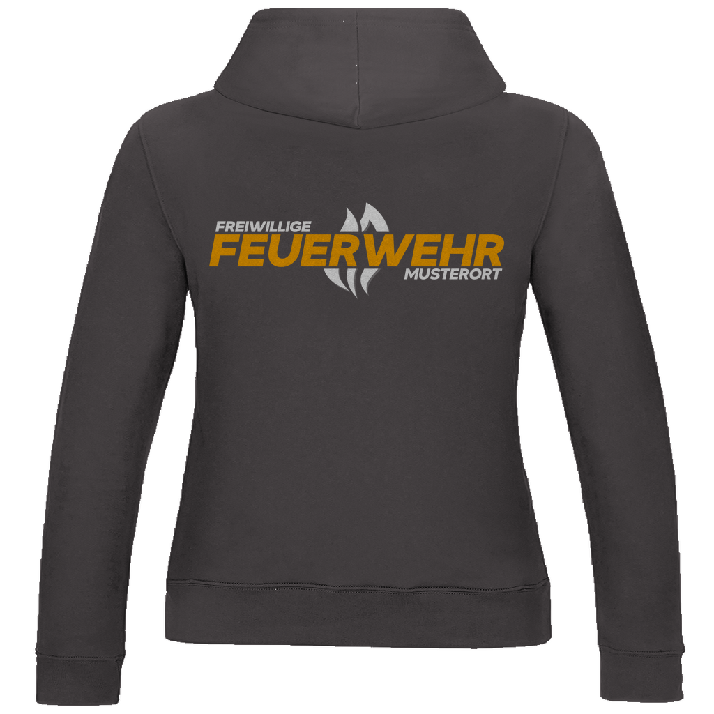 Damen Hoodie - Flamme Freiwillige Feuerwehr Gelb [Personalisierbar]