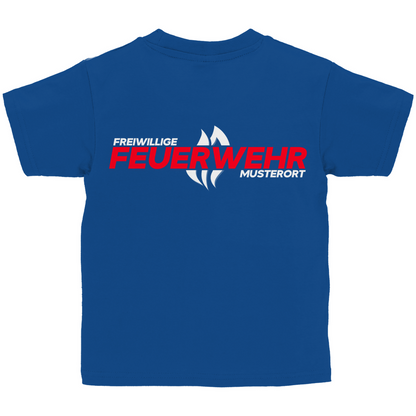 Kinder T-Shirt - Flamme Freiwillige Feuerwehr Rot [Personalisierbar]