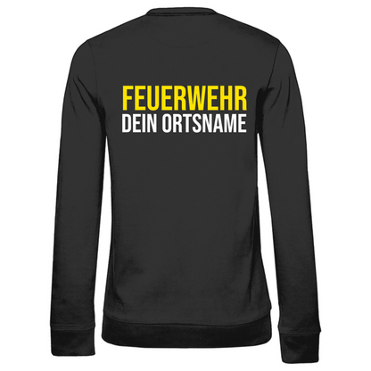 Damen Sweatshirt - Feuerwehr Schriftzug (Personalisierbar)