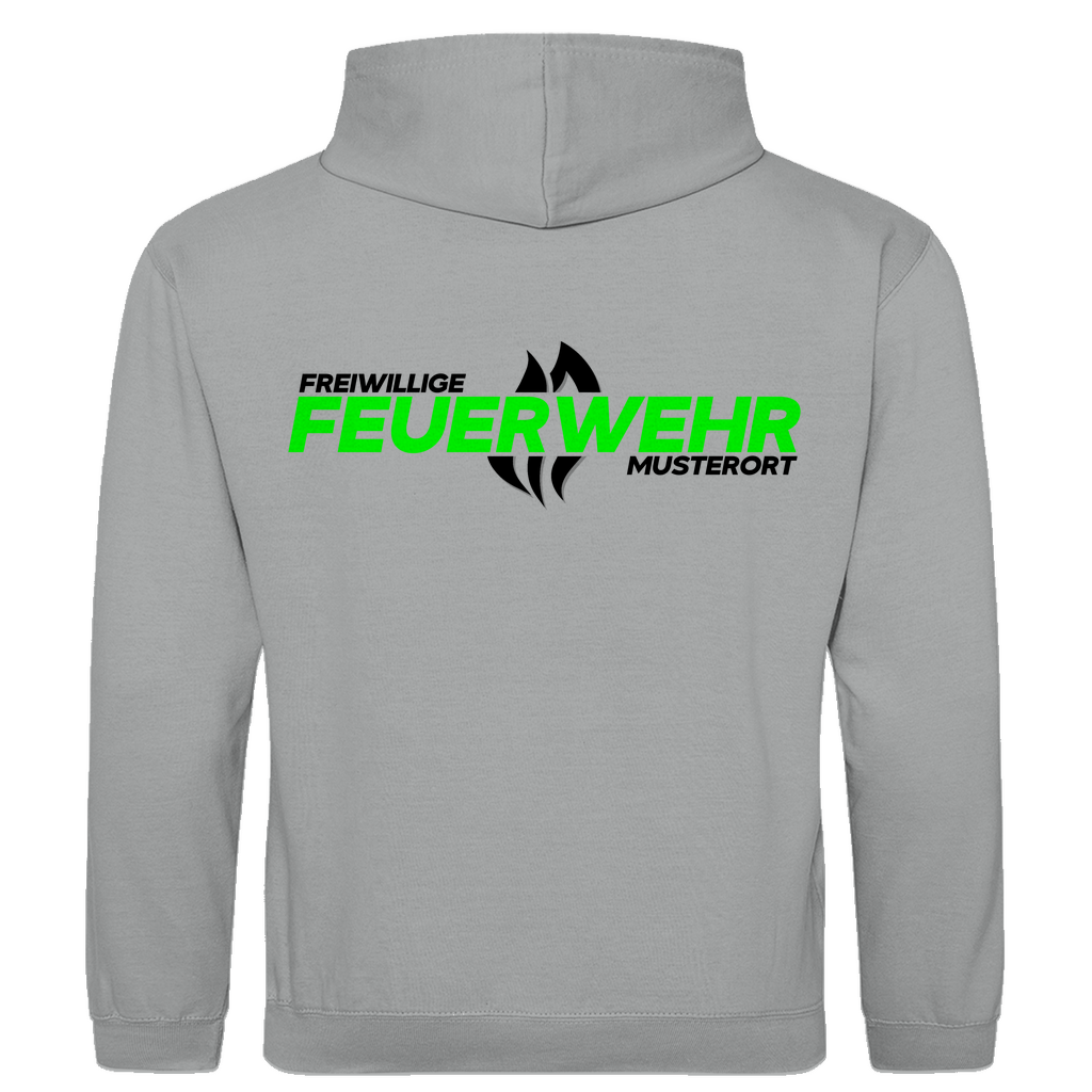Herren Hoodie - Flamme Freiwillige Feuerwehr Grün [Personalisierbar]