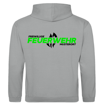 Herren Hoodie - Flamme Freiwillige Feuerwehr Grün [Personalisierbar]