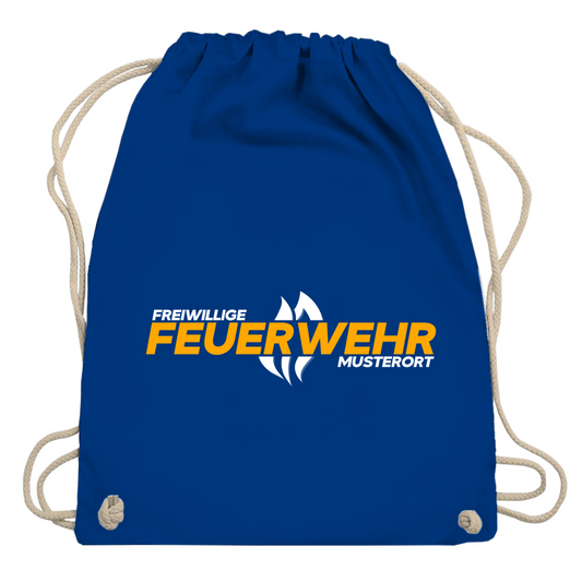 Turnbeutel - Flamme Freiwillige Feuerwehr Gelb [Personalisierbar]