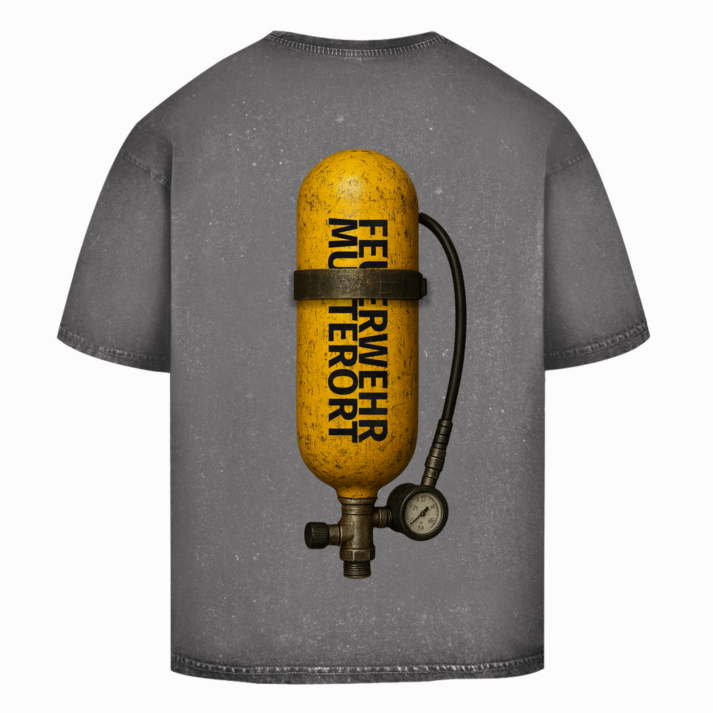 Oversize Washed T-Shirt - AGT Feuerwehr [Personalisierbar]