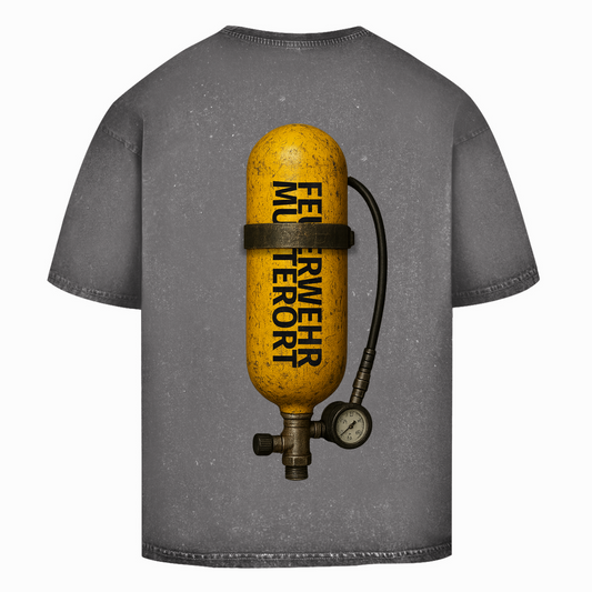 Oversize Washed T-Shirt - AGT Feuerwehr [Personalisierbar]