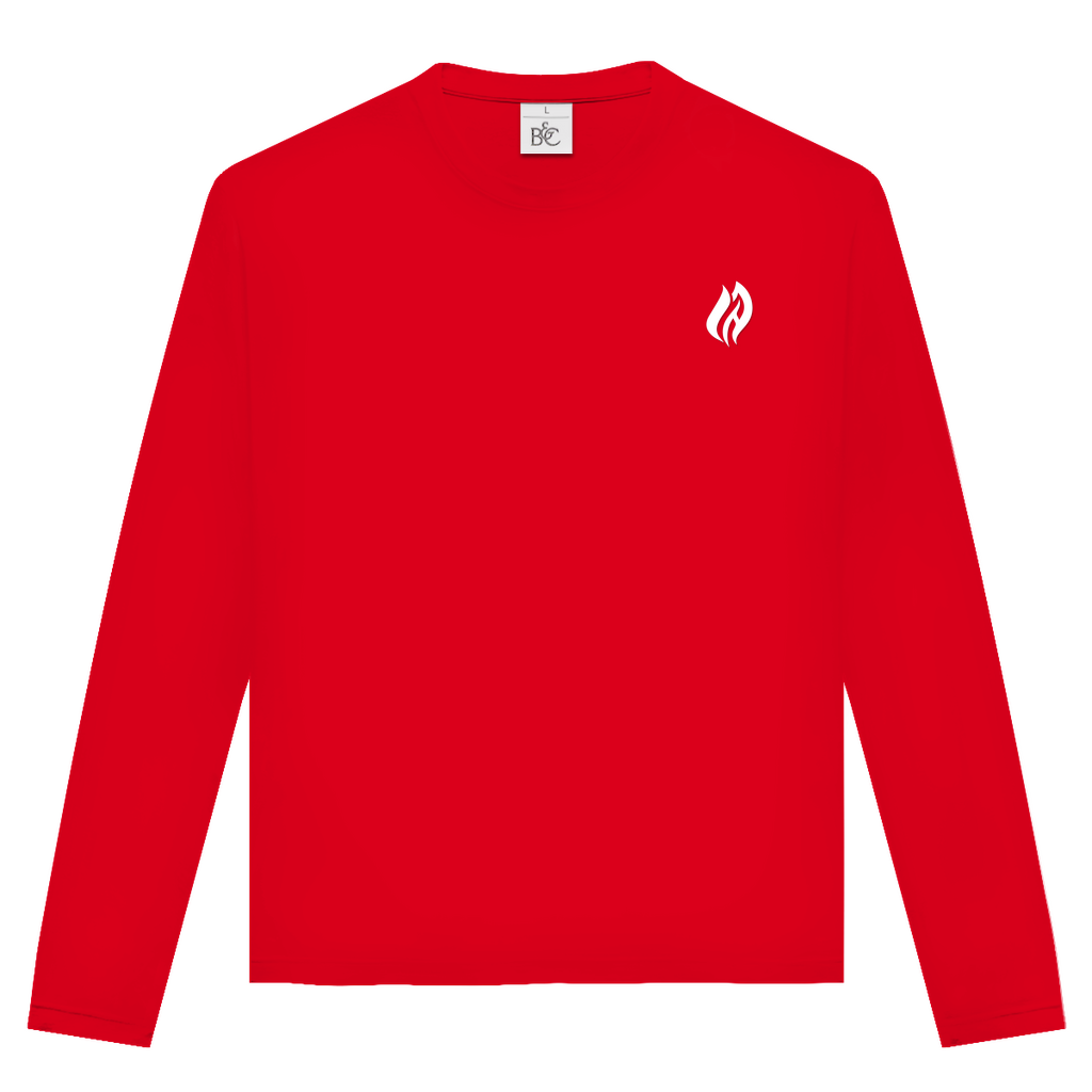Unisex Langarmshirt - Flamme Freiwillige Feuerwehr Gelb [Personalisierbar]