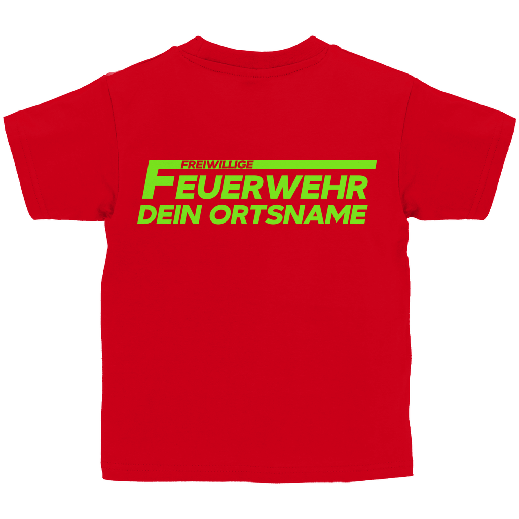 Kinder T-Shirt - Freiwillige Feuerwehr Grün [Personalisierbar]