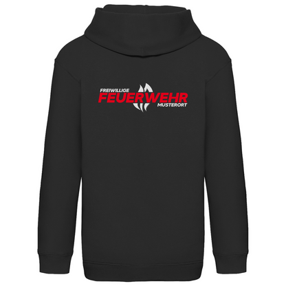Kinder Hoodie - Flamme Freiwillige Feuerwehr Rot [Personalisierbar]