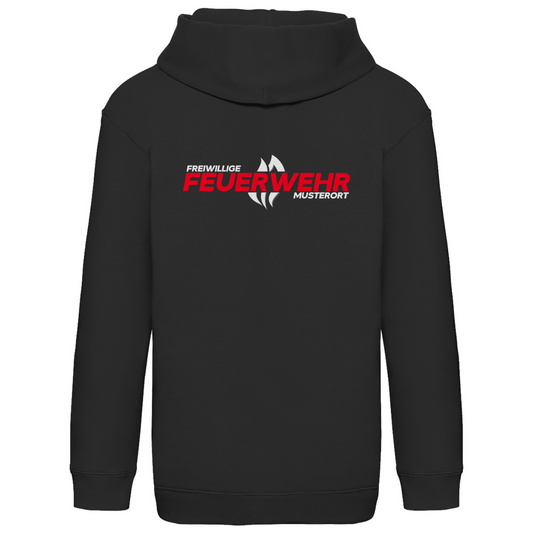 Kinder Hoodie - Flamme Freiwillige Feuerwehr Rot [Personalisierbar]