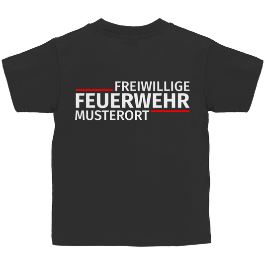Kinder T-Shirt - Modern Freiwillige Feuerwehr [Personalisierbar]