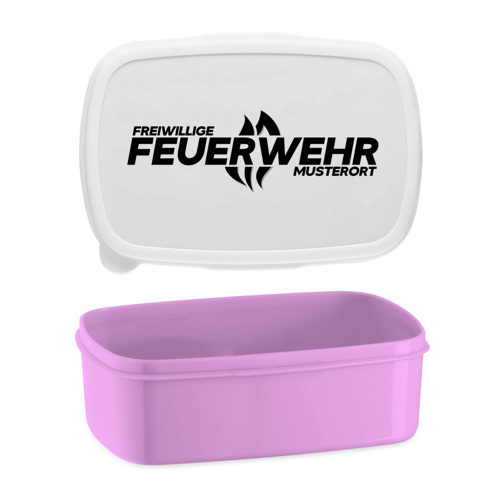 Brotdose - Flamme Freiwillige Feuerwehr Schwarz [Personalisierbar]