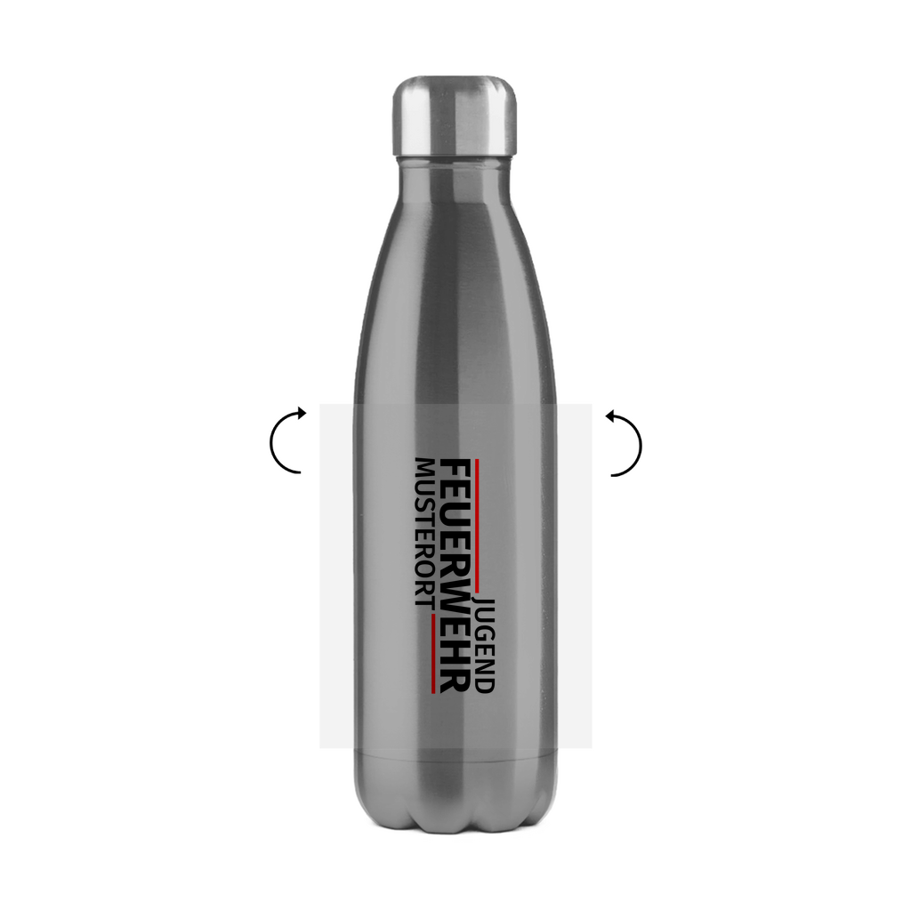 Edelstahl-Thermoflasche - Modern Jugendfeuerwehr [Personalisierbar]