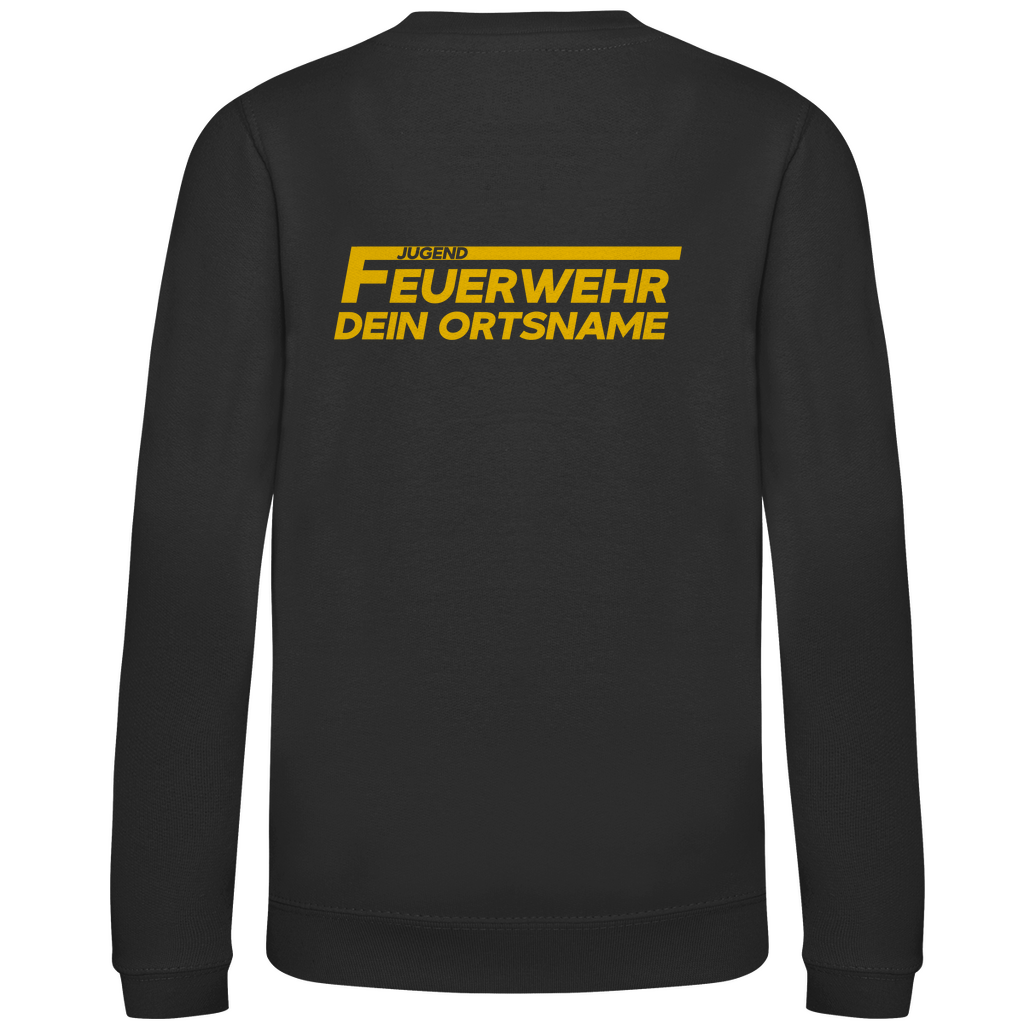 Kinder Sweatshirt - Jugendfeuerwehr Gelb [Personalisierbar]