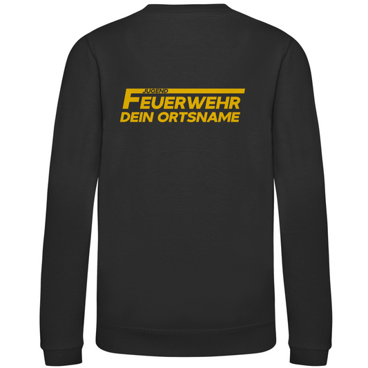 Kinder Sweatshirt - Jugendfeuerwehr Gelb [Personalisierbar]