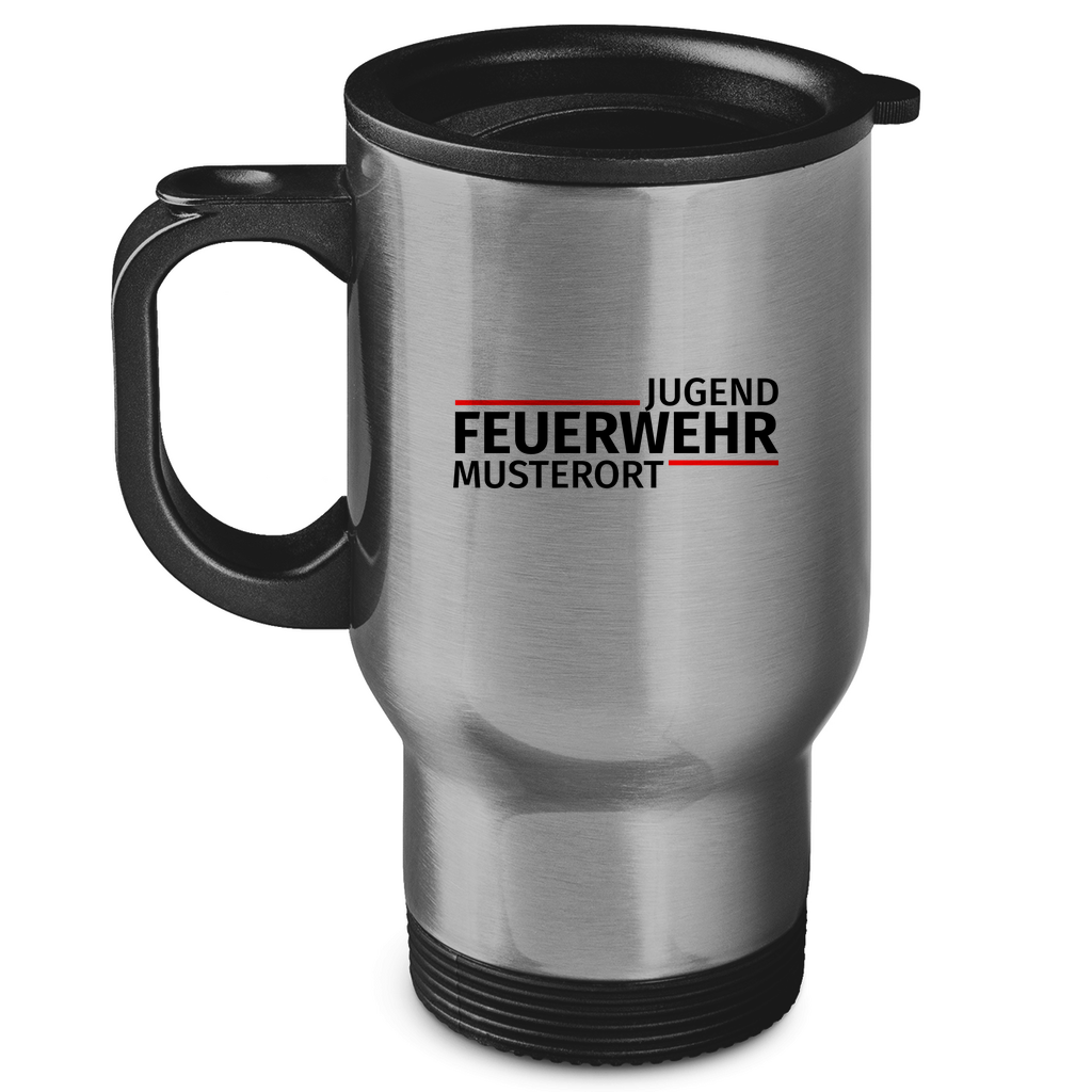 Edelstahl-Thermobecher - Modern Jugendfeuerwehr [Personalisierbar]