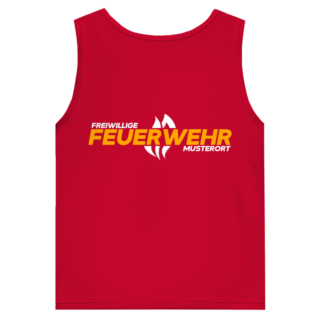 Herren Tank Top - Flamme Freiwillige Feuerwehr Gelb [Personalisierbar]
