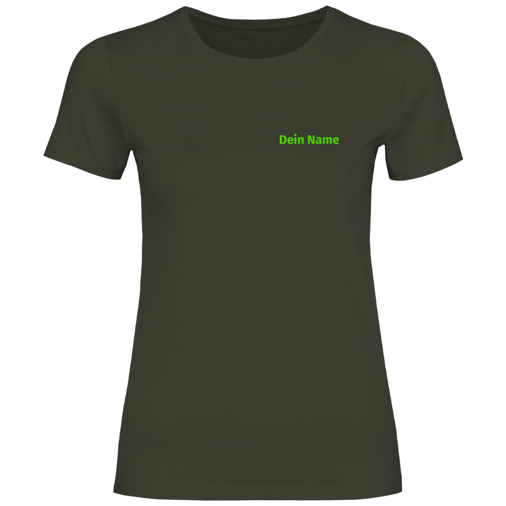 Damen T-Shirt - Freiwillige Feuerwehr Grün [Personalisierbar]