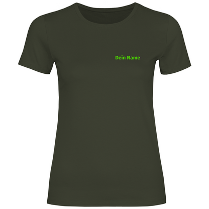 Damen T-Shirt - Freiwillige Feuerwehr Grün [Personalisierbar]