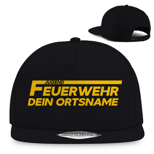 Snapback Rapper Cap - Jugendfeuerwehr Gelb [Personalisierbar]