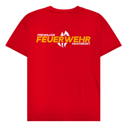 Herren T-Shirt - Flamme Freiwillige Feuerwehr Gelb [Personalisierbar]