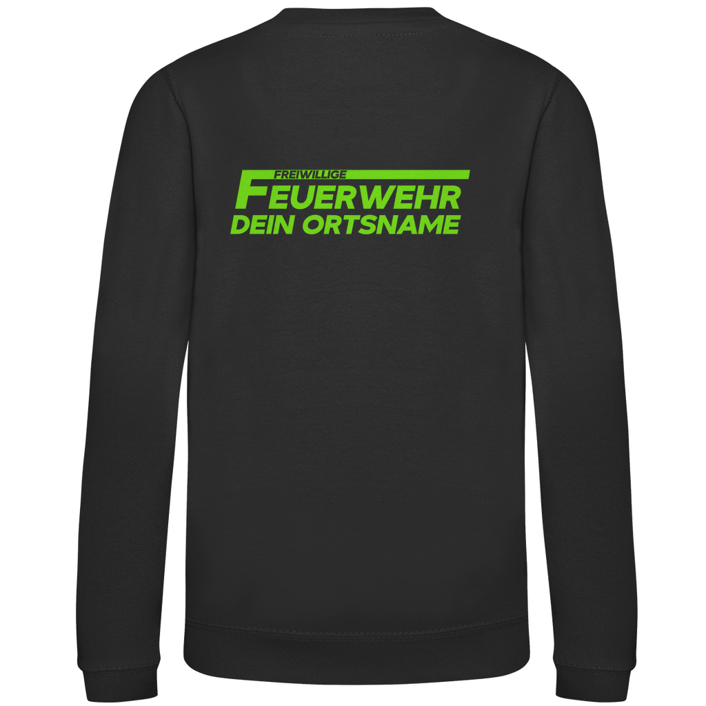 Kinder Sweatshirt - Freiwillige Feuerwehr Grün [Personalisierbar]
