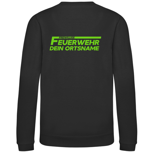 Kinder Sweatshirt - Freiwillige Feuerwehr Grün [Personalisierbar]