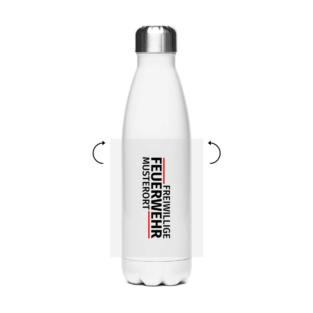 Edelstahl-Thermoflasche - Modern Freiwillige Feuerwehr [Personalisierbar]