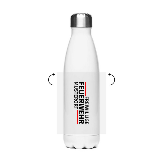Edelstahl-Thermoflasche - Modern Freiwillige Feuerwehr [Personalisierbar]
