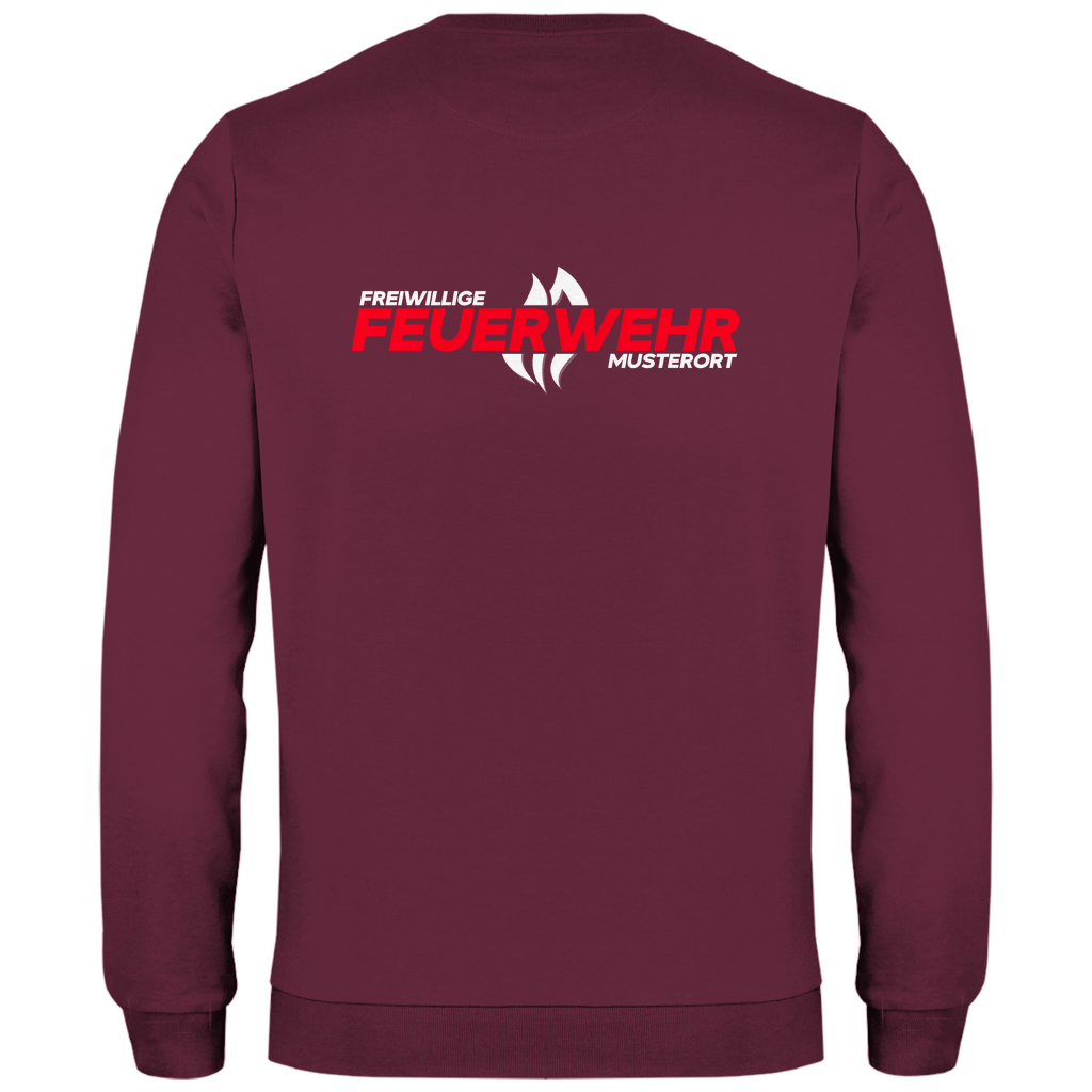 Herren Sweatshirt - Flamme Freiwillige Feuerwehr Rot [Personalisierbar]