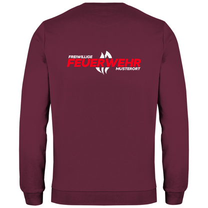 Herren Sweatshirt - Flamme Freiwillige Feuerwehr Rot [Personalisierbar]