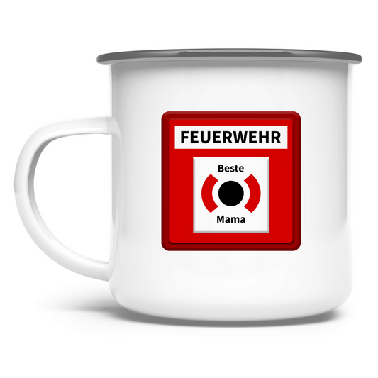 Emaille Tasse - Brandmelder Beste Mama
