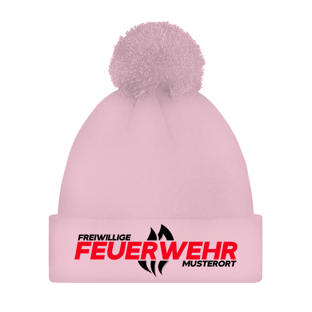 Bommelmütze - Flamme Freiwillige Feuerwehr Rot [Personalisierbar]