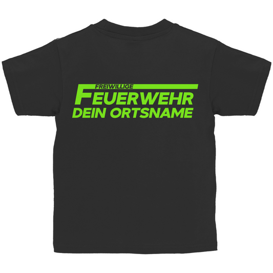 Kinder T-Shirt - Freiwillige Feuerwehr Grün [Personalisierbar]