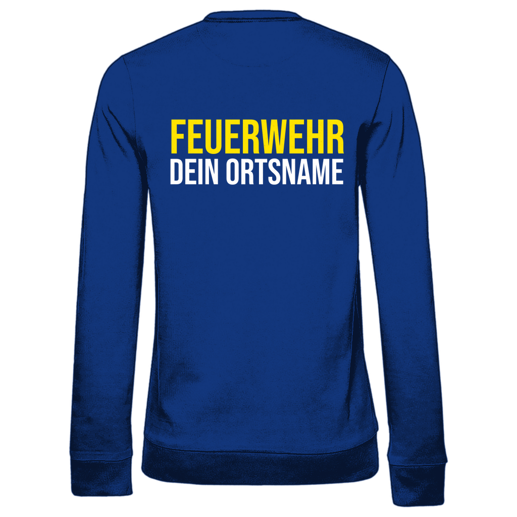 Damen Sweatshirt - Feuerwehr Schriftzug (Personalisierbar)