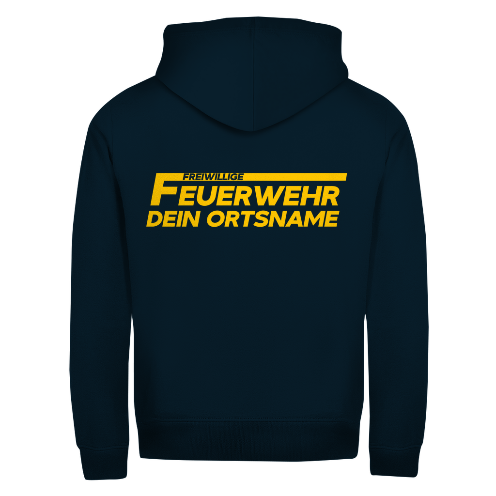 Unisex Zipper Hoodie - Freiwillige Feuerwehr Gelb [Personalisierbar]