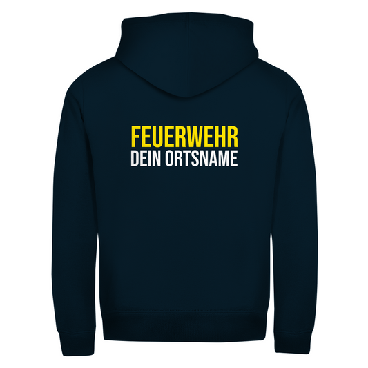 Zipper Hoodie - Feuerwehr Schriftzug (Personalisierbar)