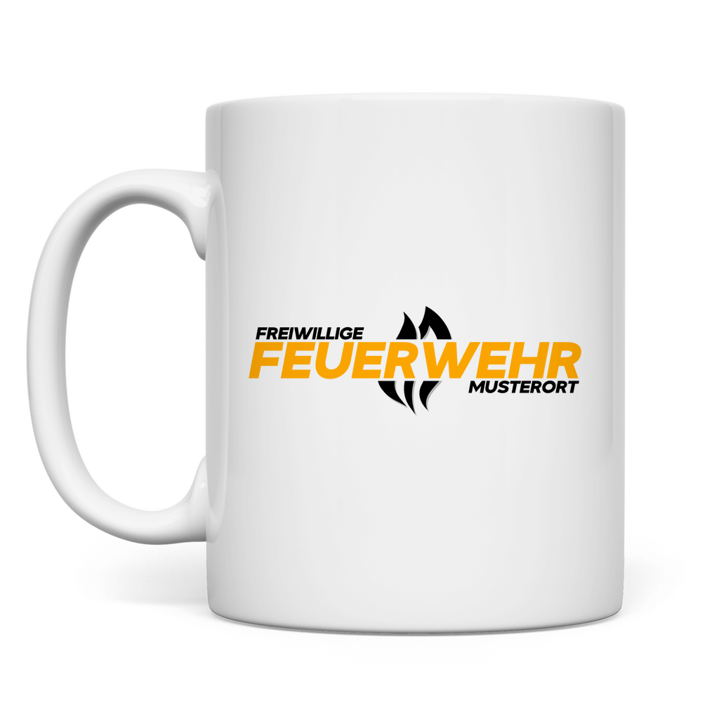 Tasse - Flamme Freiwillige Feuerwehr Gelb [Personalisierbar]