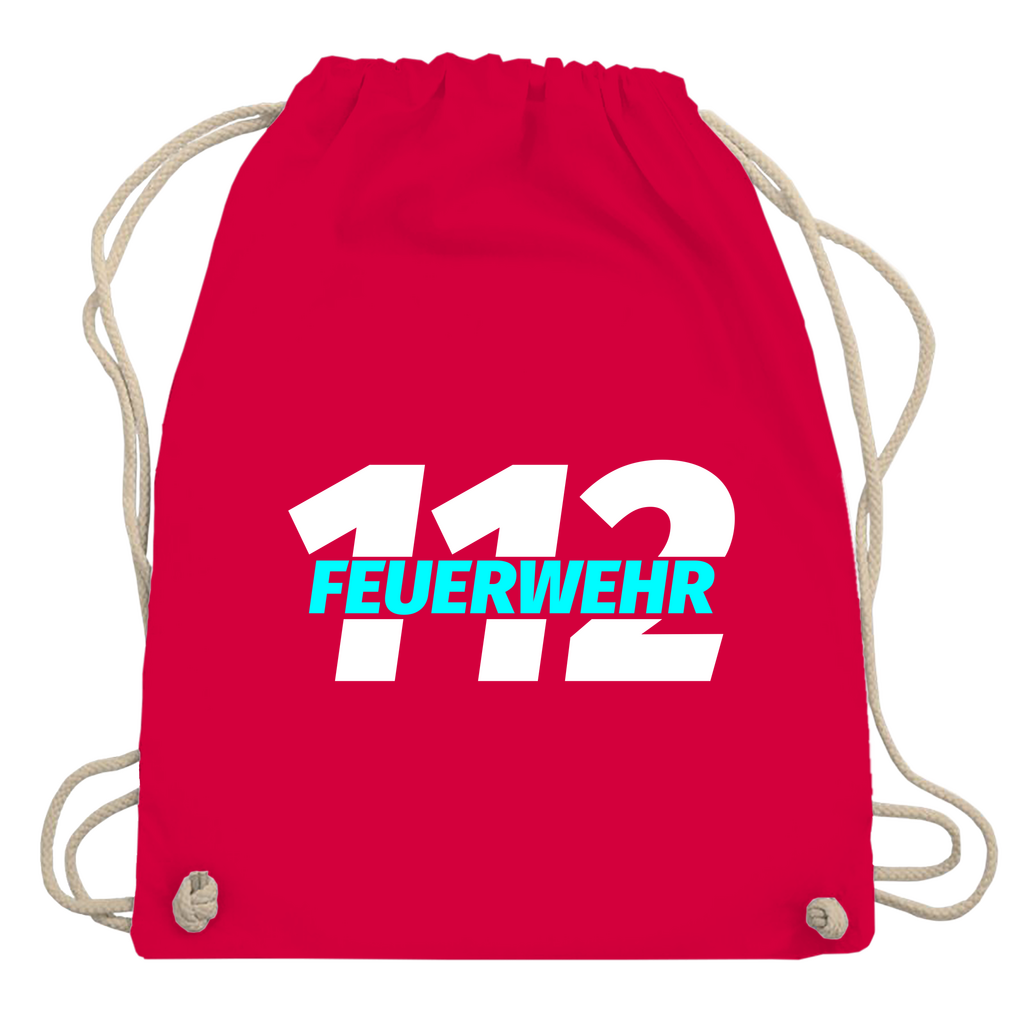 Turnbeutel - 112 Feuerwehr Blau
