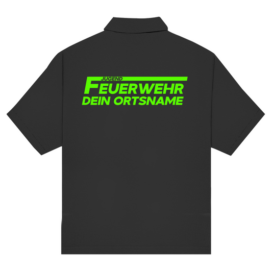 Unisex Poloshirt - Jugendfeuerwehr Grün [Personalisierbar]