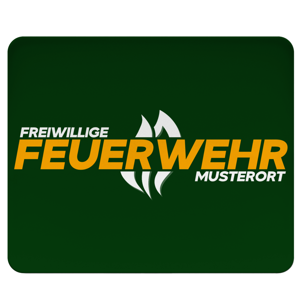 Mousepad - Flamme Freiwillige Feuerwehr Gelb [Personalisierbar]