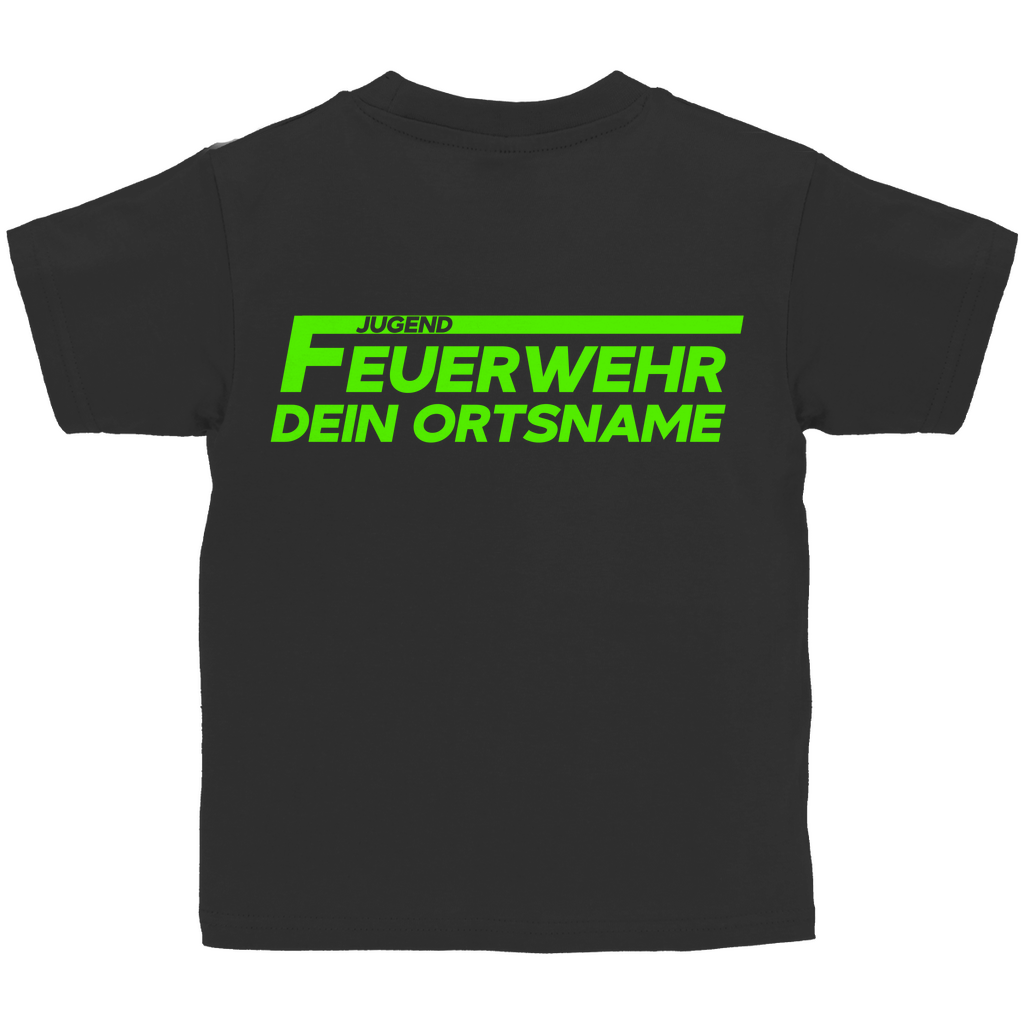 Kinder T-Shirt - Jugendfeuerwehr Grün [Personalisierbar]