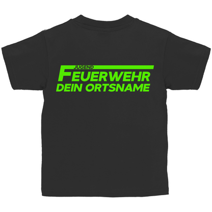 Kinder T-Shirt - Jugendfeuerwehr Grün [Personalisierbar]