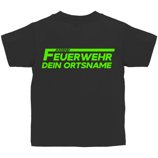 Kinder T-Shirt - Jugendfeuerwehr Grün [Personalisierbar]