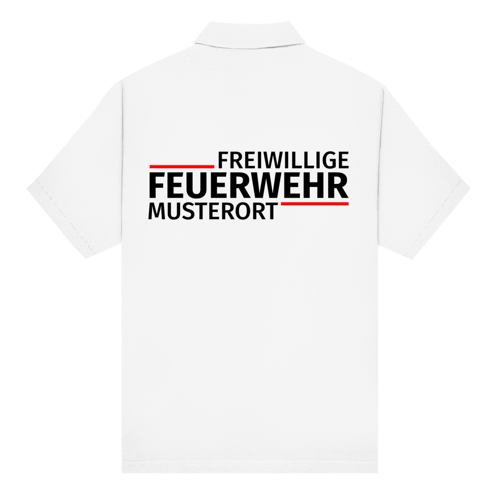 Unisex Poloshirt - Modern Freiwillige Feuerwehr (Personalisierbar)